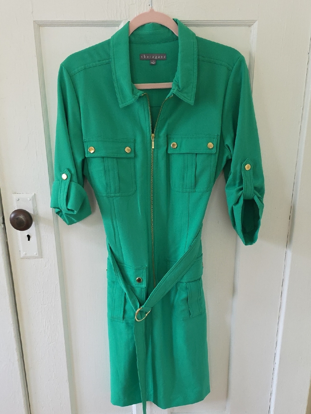 Sharagano Emerald Green Dress Top